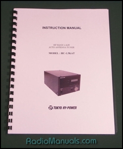 Tokyo Hy-Power HC-1.5KAT Instruction Manual